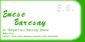 emese barcsay business card